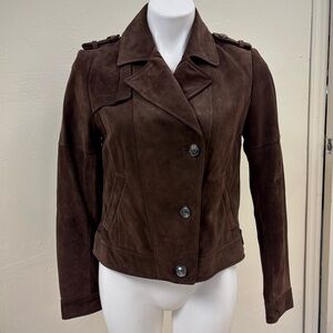 (NWT) Banana Republic Brown Suede Moto Jacket